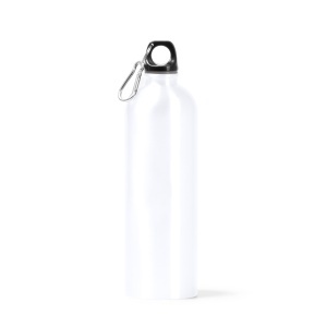 Sticlă pentru personalizare 750 ml cu agățătoare metalică – alb