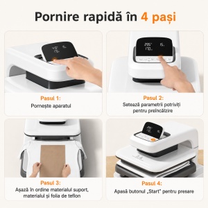 Presa termica automata HTVRONT Auto Heat Press 2-Digit 38,1 × 38,1 cm - Img 7