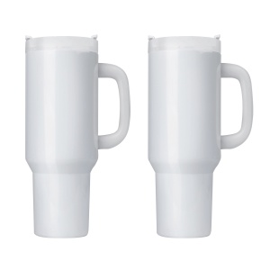 Set 2 tumblere LOKLiK cu mâner pentru sublimare, 1.180 ml