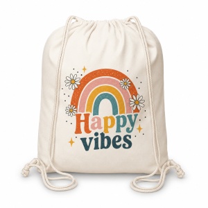 Rucsac textil canvas alb pentru personalizare 34 × 43 cm