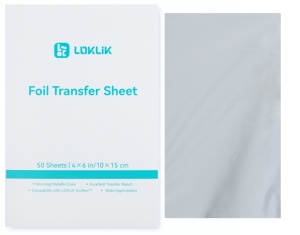 LOKLiK Foil Transfer Sheets - Silver - 50 pack - Img 1