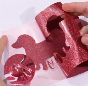 LOKLiK Vinil Termotransferabil HTV Glitter Red 30,5 x 90 cm - Img 3