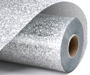 LOKLiK Vinil Termotransferabil HTV Glitter Silver 30,5 x 90 cm