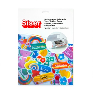 Vinil printabil holografic Siser A4 – sticker rainbow inkjet (10 coli)