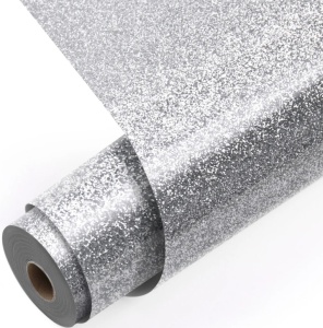 LOKLiK Vinil Termotransferabil HTV Glitter Silver 30,5 x 90 cm - Img 2