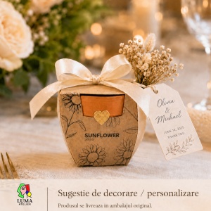 Mini ghiveci cu semințe de floarea-soarelui – mărturie și cadou creativ - Img 3