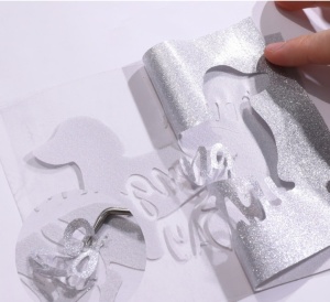 LOKLiK Vinil Termotransferabil HTV Glitter Silver 30,5 x 90 cm - Img 3