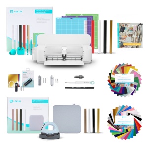 Kit creativ LOKLiK Design Bundle – plotter + presă mini + materiale