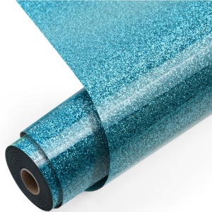 LOKLiK Vinil Termotransferabil HTV Glitter Light Blue 30,5 x 90 cm - Img 2