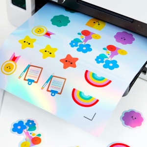 Vinil printabil holografic Siser A4 – sticker rainbow inkjet (10 coli) - Img 2