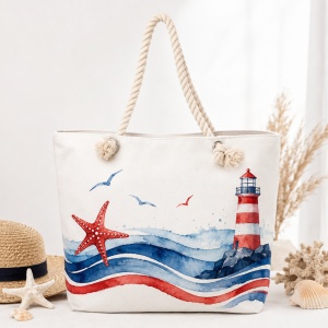 Geantă canvas pentru personalizare 51 × 40 cm – albă, cu fermoar - Img 2