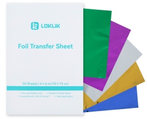 LOKLiK Foil Transfer Sheets - 5 Colours - 50 Pack - Img 1