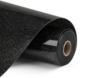 LOKLiK Vinil Termotransferabil HTV Glitter Black 30,5 x 90 cm