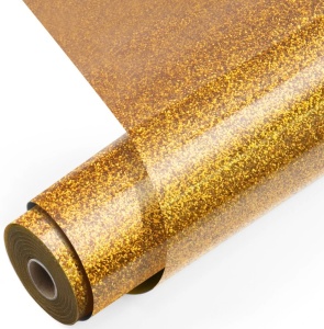 LOKLiK Vinil Termotransferabil HTV Glitter Golden 30,5 x 90 cm - Img 2