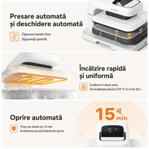 Presa termica automata HTVRONT Auto Heat Press 2-Digit 38,1 × 38,1 cm - Img 9