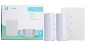 Kit starter LOKLiK pentru presă căni (tumbler) – căni sublimare + hârtie