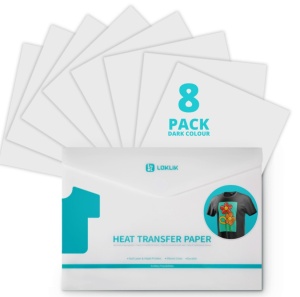 LOKLiK Heat Transfer Paper Sheet A4 - Dark - 8 Pack