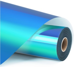 LOKLiK Vinil Permanent Adeziv Holographic Aqua Blue 30,5 x 90 cm