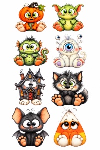 Set 8 printuri DTF Halloween – modele mici - Img 3