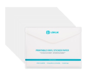 Vinil printabil mat LOKLiK A4 – hârtie autocolantă pentru stickere (20 coli) - Img 2