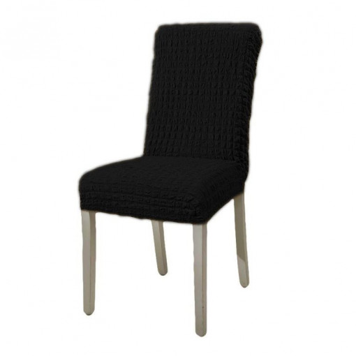Set 6 Huse Elastice si Creponate fara Volan pentru Scaune - Diverse Culori