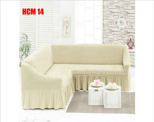 Husa Canapea Tip Coltar Crem