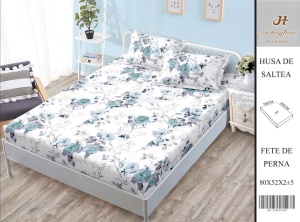 HUSA DE PAT CU ELASTIC CU 2 FETE DE PERNA 160x200cm SHA16