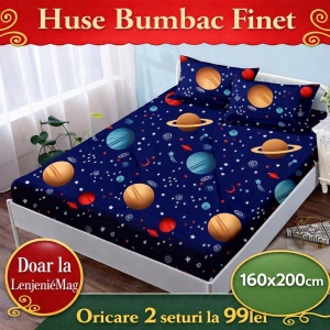 HUSA DE PAT CU ELASTIC CU 2 FETE DE PERNA 160x200cm SKYN20