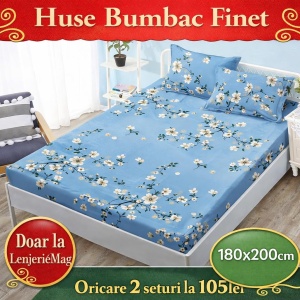 HUSA DE PAT CU ELASTIC CU 2 FETE DE PERNA 180X200CM SKYH29