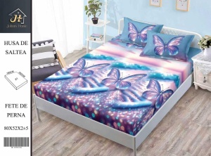 HUSA DE PAT CU ELASTIC CU 2 FETE DE PERNA Premium 180x200cm HSG51