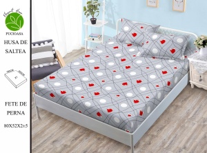 HUSA DE PAT CU ELASTIC CU 2 FETE DE PERNA Premium 180x200cm HSG61