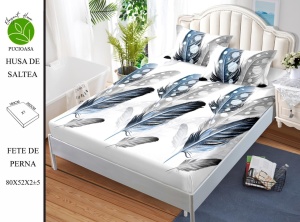 HUSA DE PAT CU ELASTIC CU 2 FETE DE PERNA Premium 180x200cm HSG71