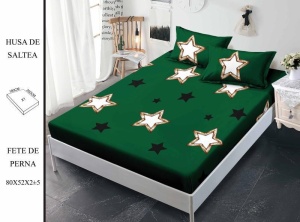 HUSA DE PAT CU ELASTIC CU 2 FETE DE PERNA Premium 180x200cm HSG91