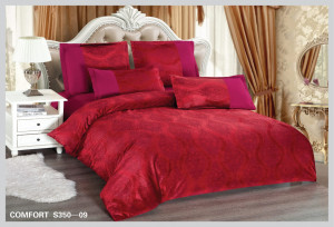 Lenjerie de Pat din Catifea, 2 Persoane, 6 Piese CATE-38