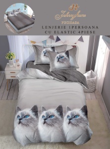 Lenjerie de pat Finet 1 Persoana sau dimensiuni mici cu Elastic Y168