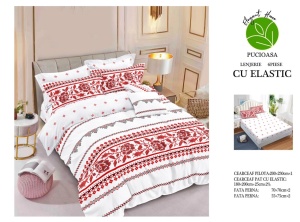 Lenjerie de pat finet 6 piese cu Elastic ST61 - Img 2