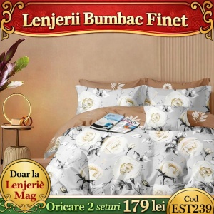 Lenjerie de pat finet 6 piese EST239– Oferta 2 la 179 lei