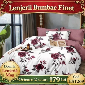 Lenjerie de pat finet 6 piese EST269– Oferta 2 la 179 lei