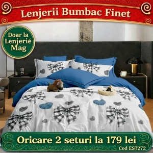 Lenjerie de pat finet 6 piese EST272– Oferta 2 la 179 lei