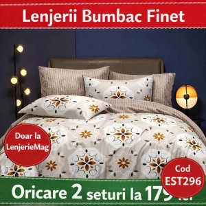 Lenjerie de pat finet 6 piese EST296– Oferta 2 la 179 lei