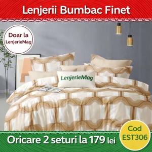 Lenjerie de pat finet 6 piese EST306– Oferta 2 la 179 lei