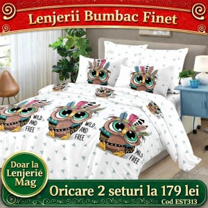 Lenjerie de pat finet 6 piese EST313– Oferta 2 la 179 lei