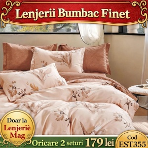 Lenjerie de pat finet 6 piese EST355– Oferta 2 la 179 lei