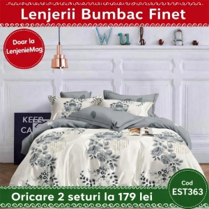 Lenjerie de pat finet 6 piese EST363 – Oferta 2 la 179 lei