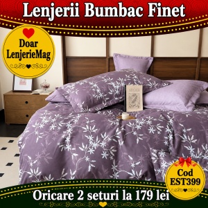 Lenjerie de pat finet 6 piese EST399 – Oferta 2 la 179 lei