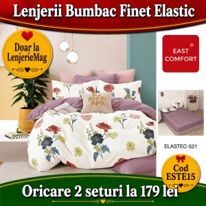 Lenjerie de pat finet 6 piese ESTE15– Oferta 2 la 179 lei