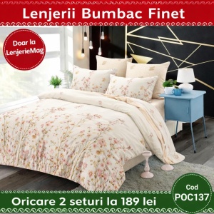 Lenjerie de pat finet 6 piese POC137 – Oferta 2 la 189 lei
