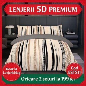 Lenjerie De Pat Finet Premium 6 piese cu elastic 5D ESTS11