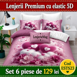Lenjerie De Pat Finet Premium 6 piese cu elastic 5D ESTS23