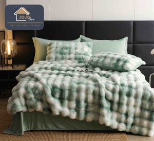 Lenjerie Luxury blana de iepure JI17 - Img 1